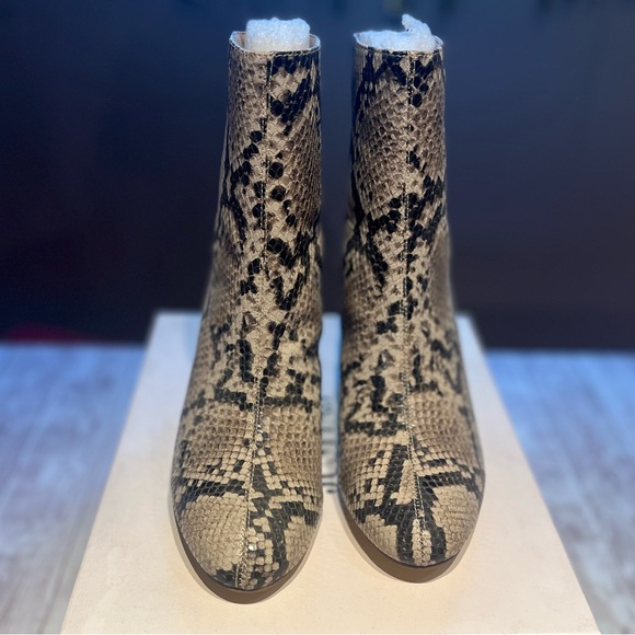 Tan Snake Leather Ankle Boot size 7.5 - Picture 4 of 5